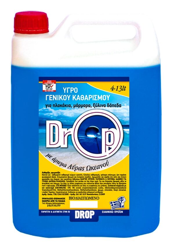 ΣΥΣΚΕΥΑΣΙΑ DROP Υγρό γενικού καθαρισμού Blue Fresh 4lt